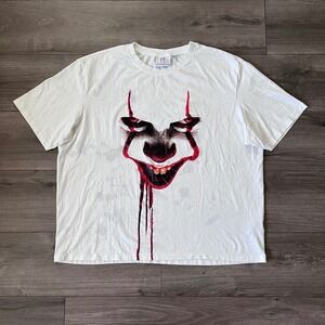 IT Chapter Two Pennywise Horror Movie Graphic T-Shirt White Mens 2XL